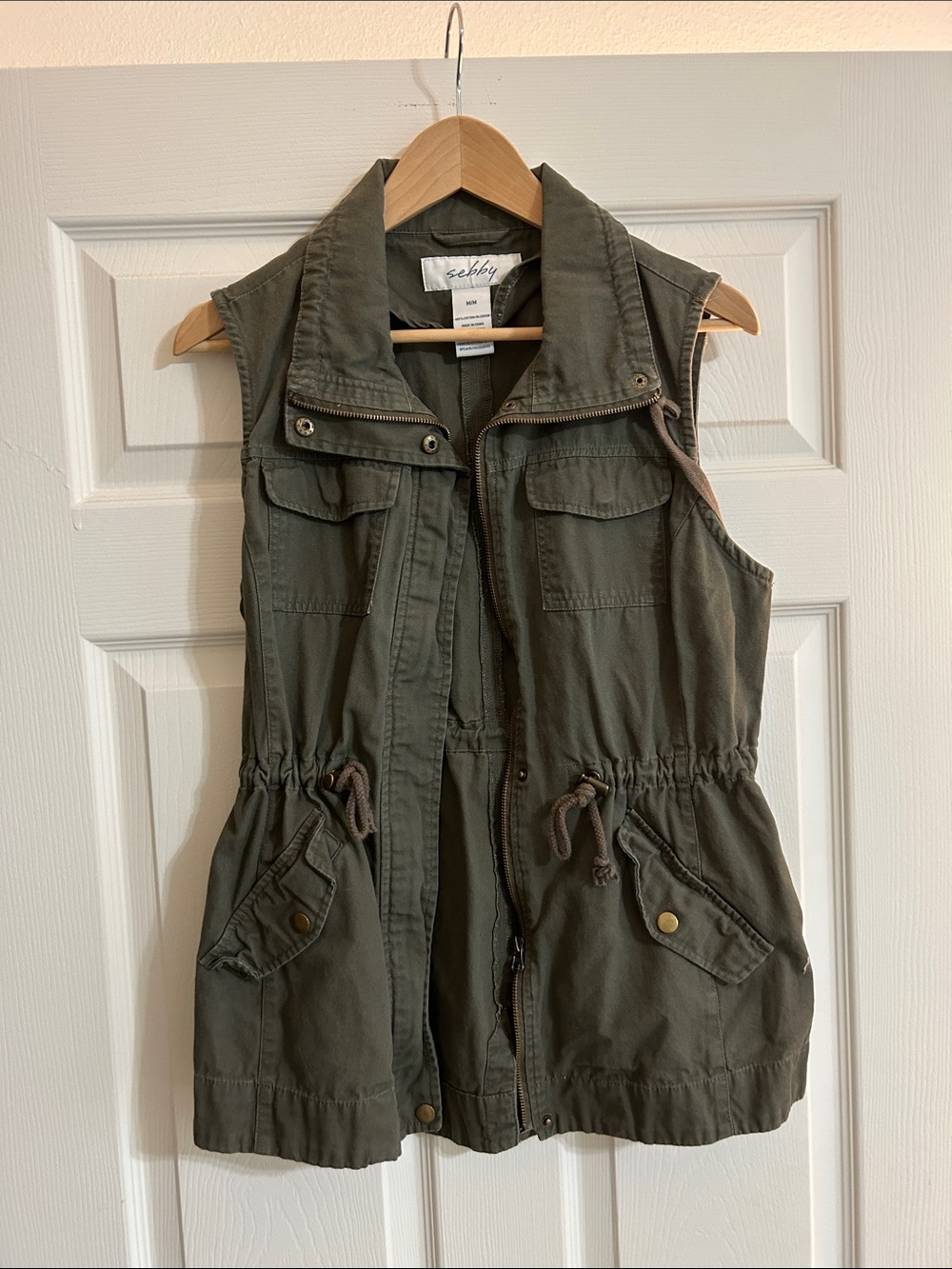 Sebby Olive Green Button-Up Shirt